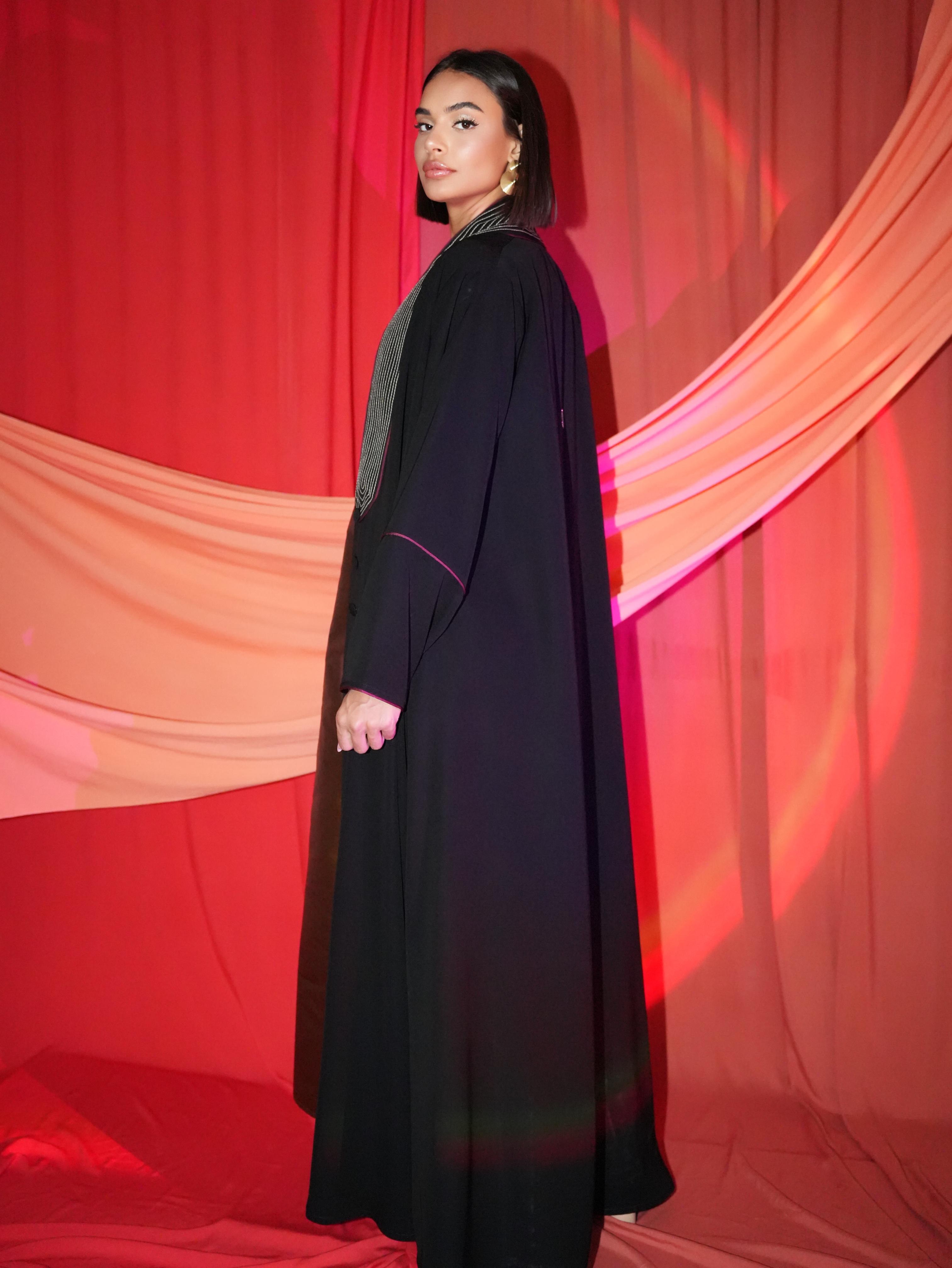 The Ruby Lined Abaya