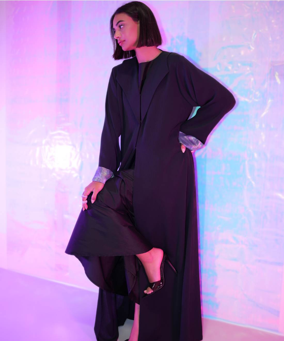 The Blue Shimmery Abaya