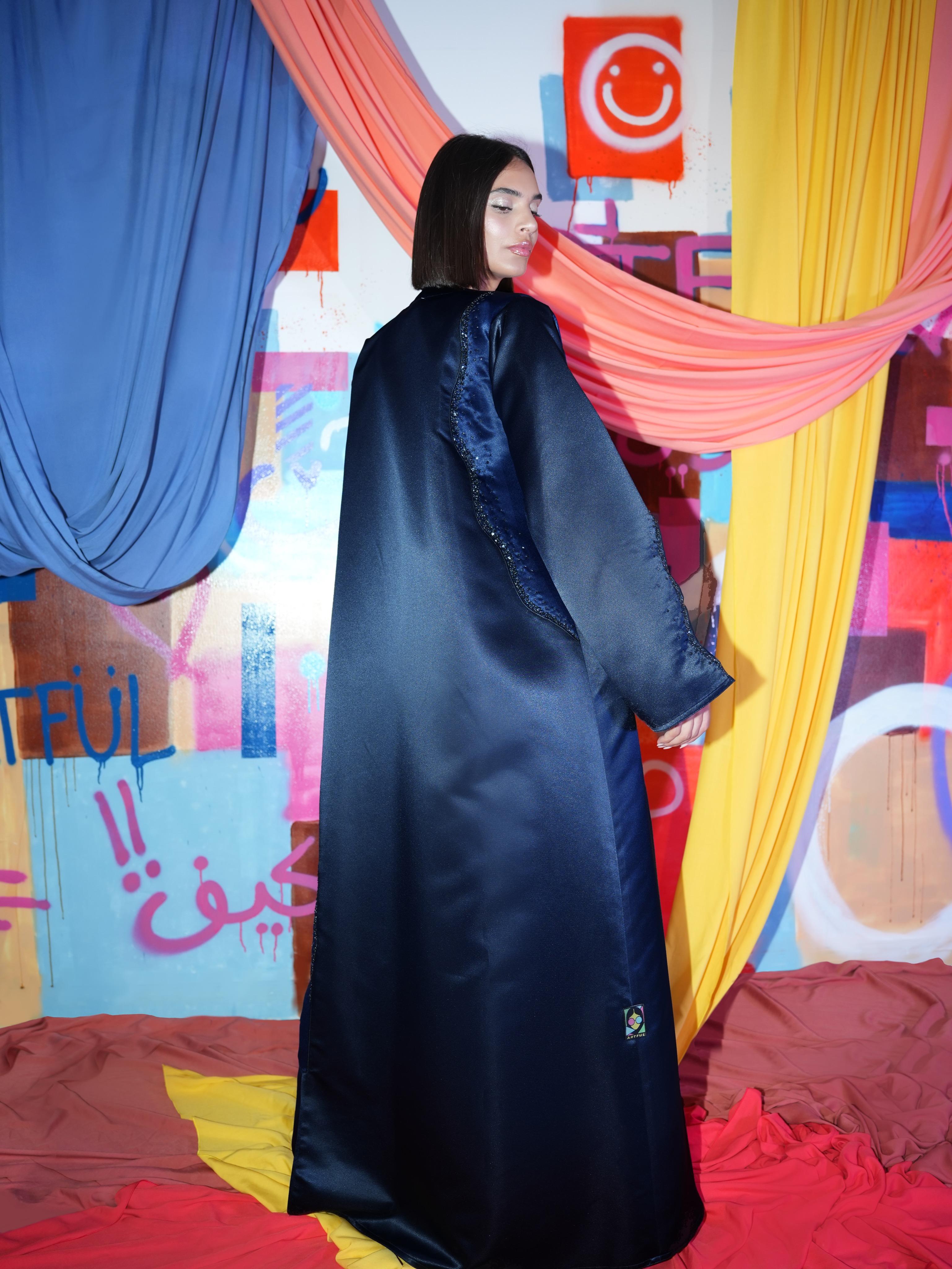 The Shimmery Midnight Abaya