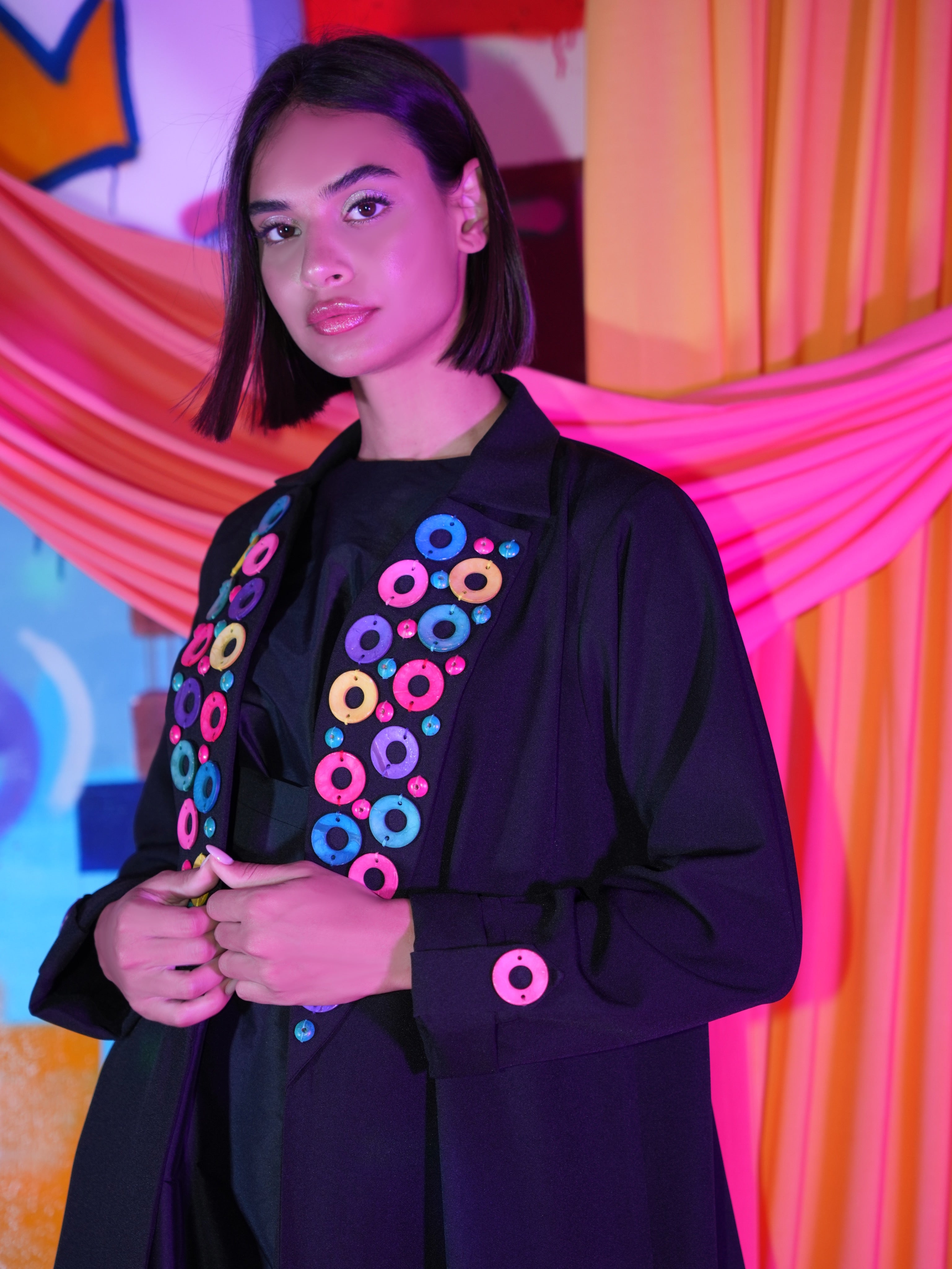 The Colorful Hoop Abaya