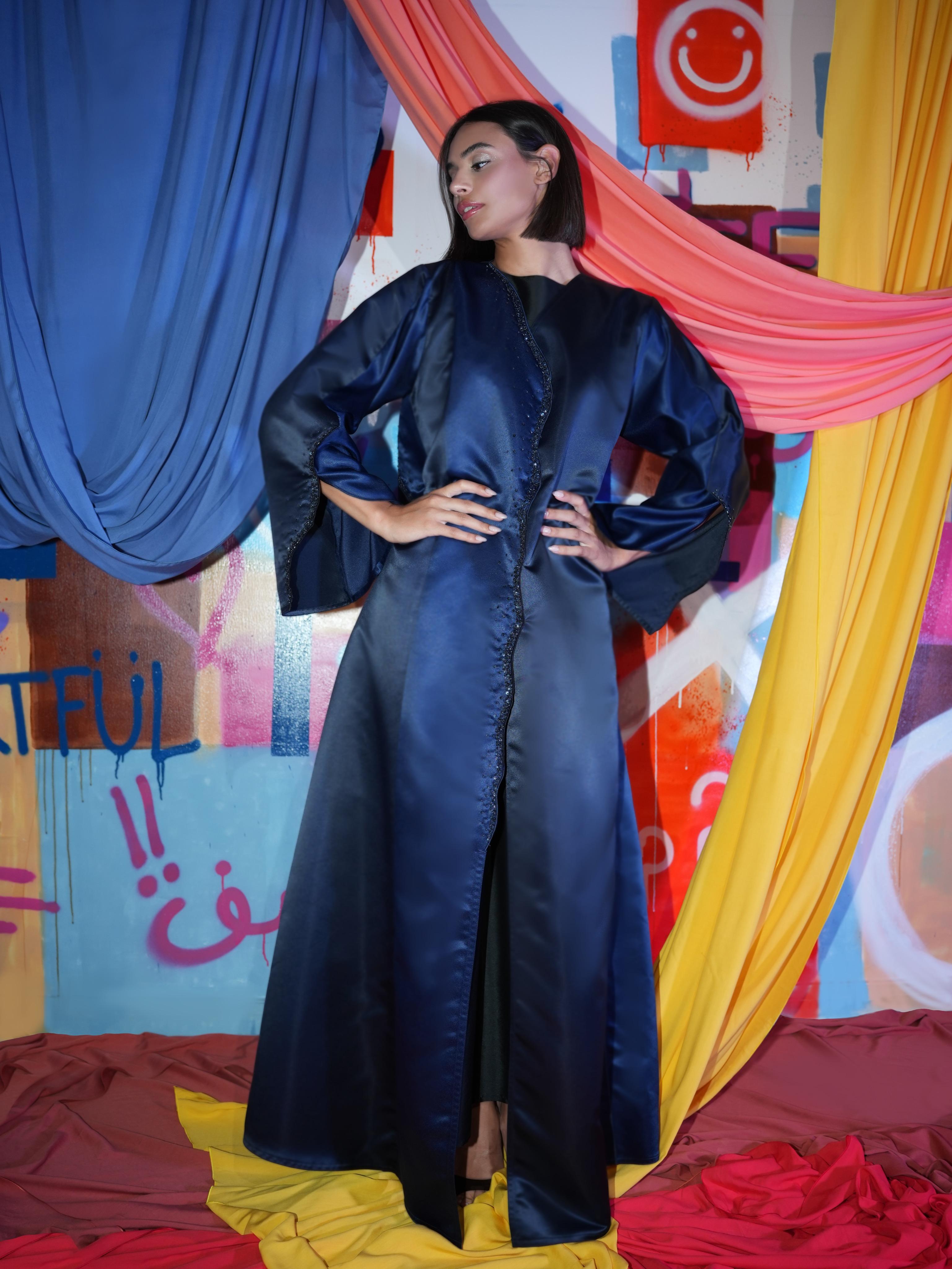 The Shimmery Midnight Abaya